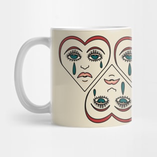 hearts and tears Mug